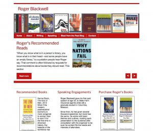 Website Design Screenshot of Roger Blackwell