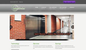 Website Design Screenshot of LED Solutions