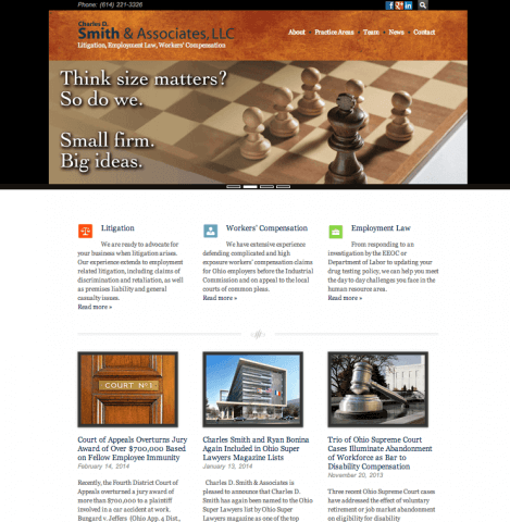 Website Design Screenshot of Charles D. Smith & Associates