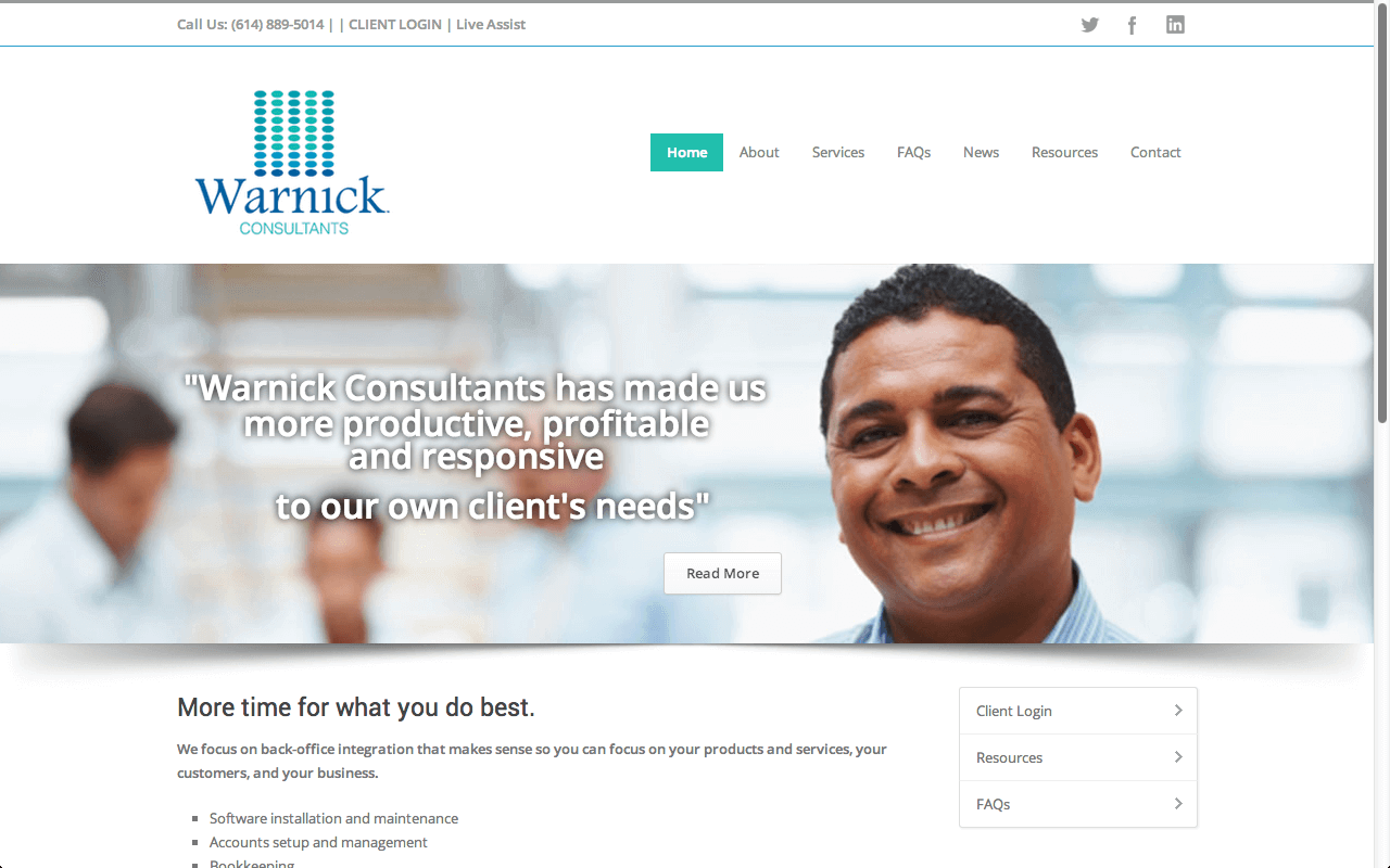 website design warnick consultants