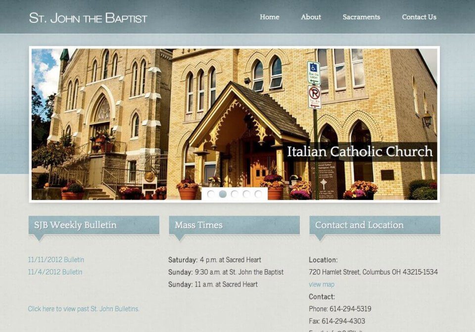 website design st john the baptist